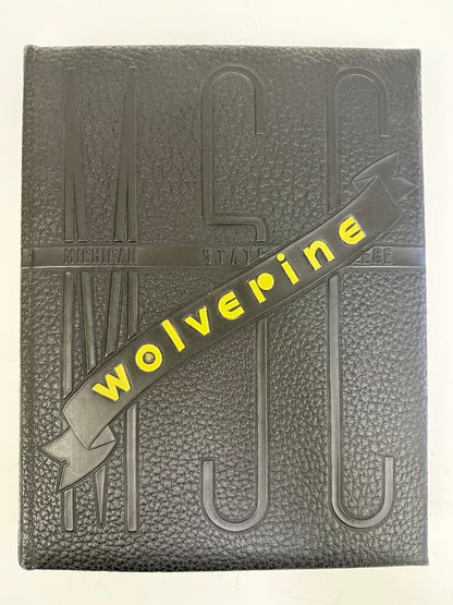 Vintage Michigan State College Yearbook Wolverine 1938 /rb