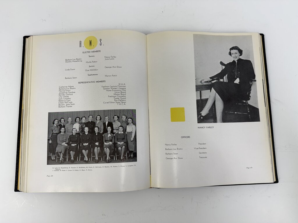 Vintage Michigan State College Yearbook Wolverine 1938 /rb