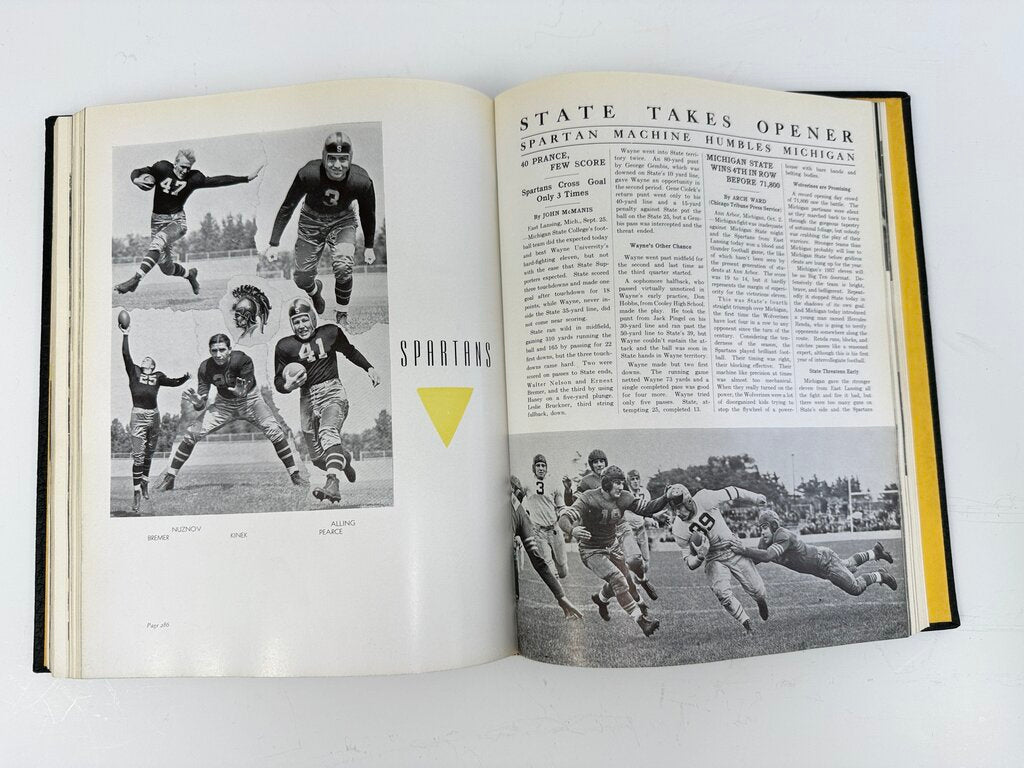Vintage Michigan State College Yearbook Wolverine 1938 /rb