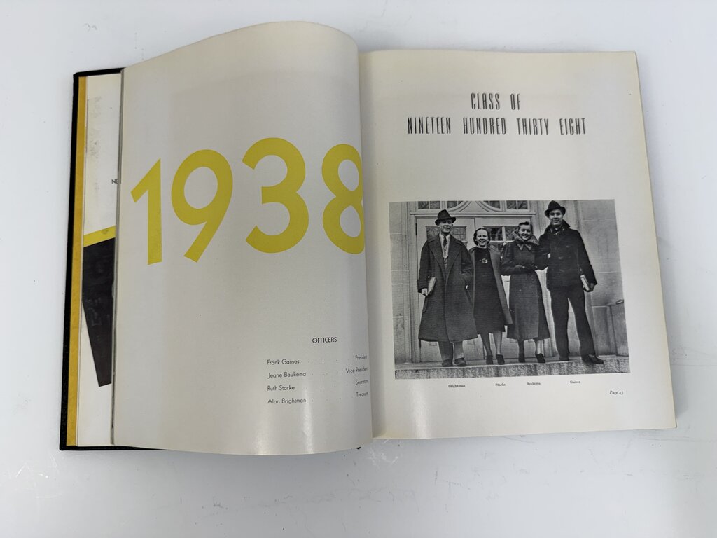 Vintage Michigan State College Yearbook Wolverine 1938 /rb