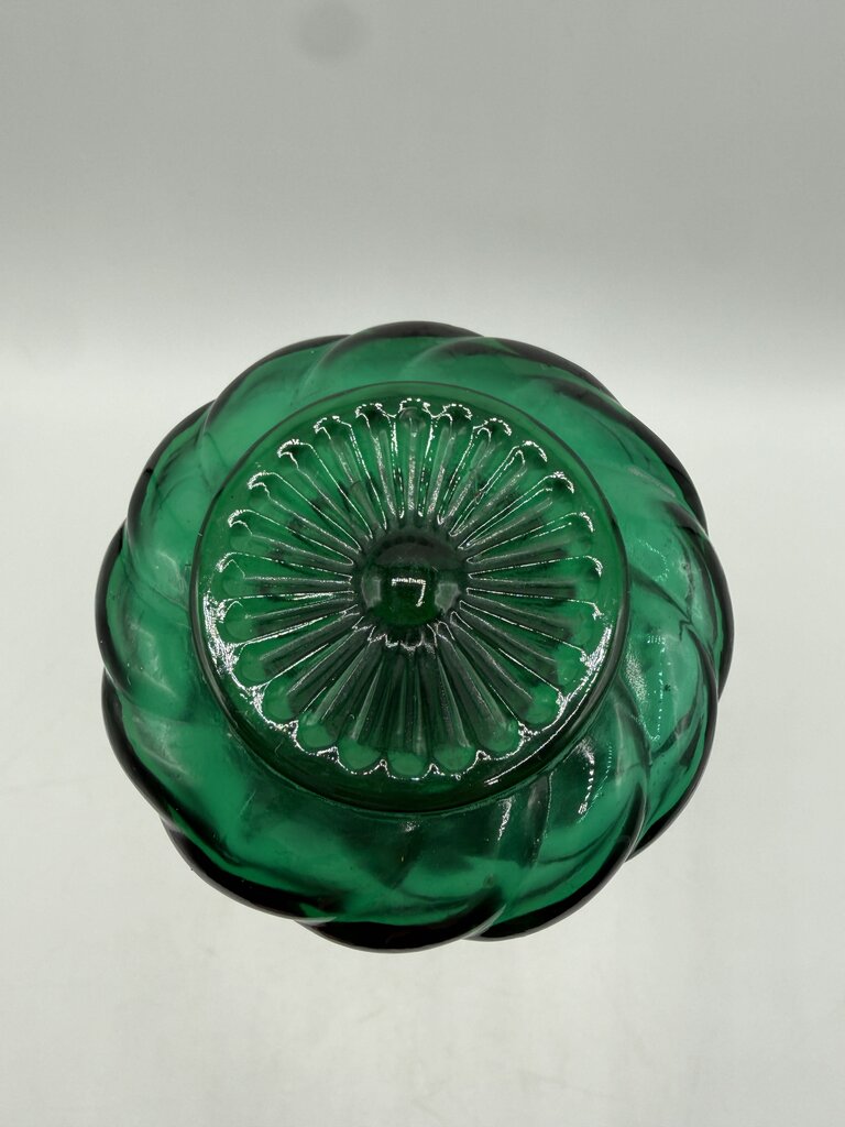 VTG Emerald Green Jim Beam Decanter w/Stopper /rw