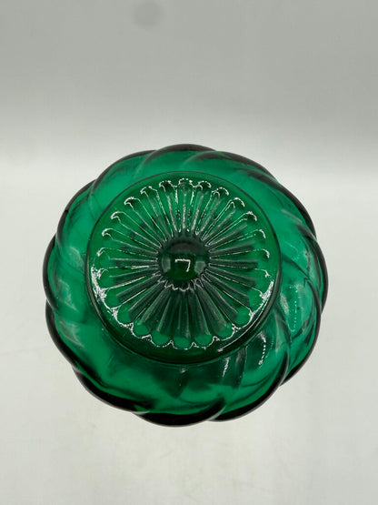 VTG Emerald Green Jim Beam Decanter w/Stopper /rw