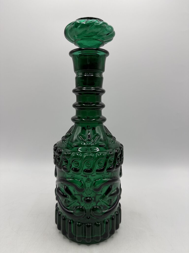 VTG Emerald Green Jim Beam Decanter w/Stopper /rw