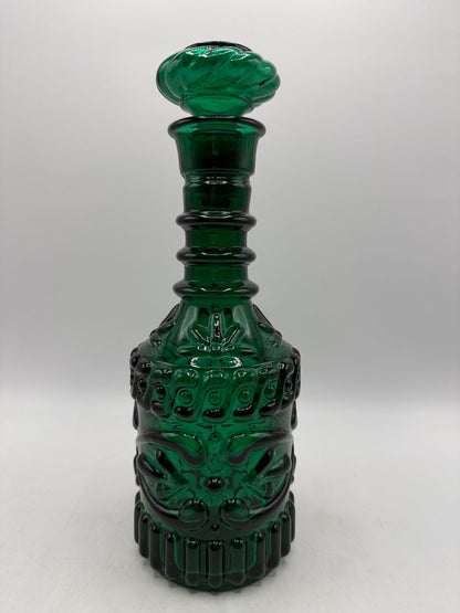 VTG Emerald Green Jim Beam Decanter w/Stopper /rw