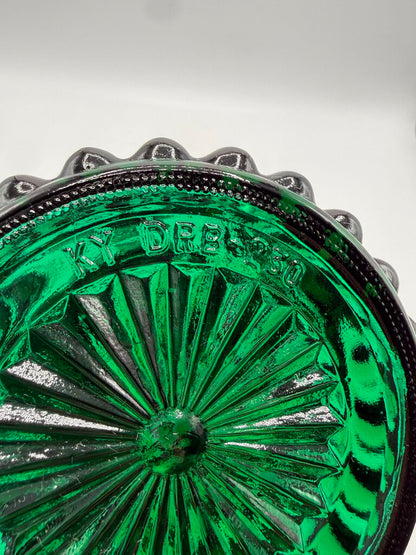 VTG Emerald Green Jim Beam Decanter w/Stopper /rw