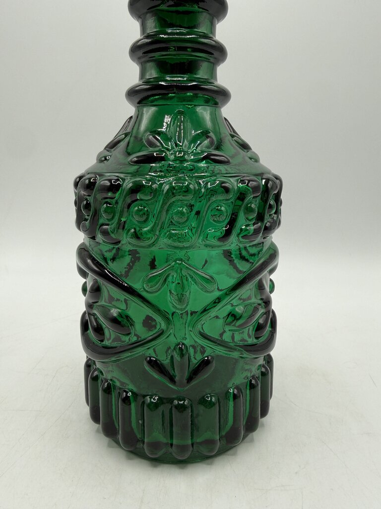 VTG Emerald Green Jim Beam Decanter w/Stopper /rw