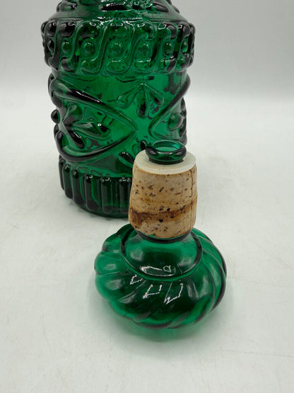 VTG Emerald Green Jim Beam Decanter w/Stopper /rw