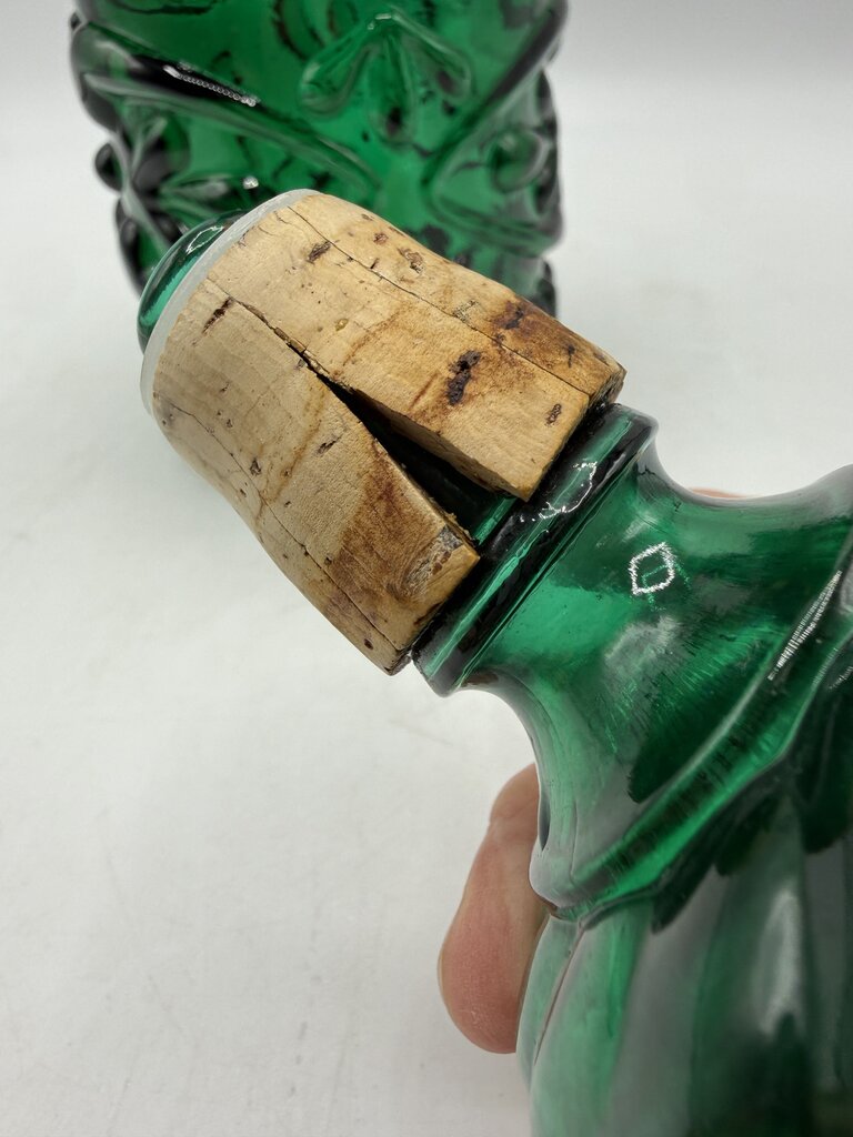 VTG Emerald Green Jim Beam Decanter w/Stopper /rw