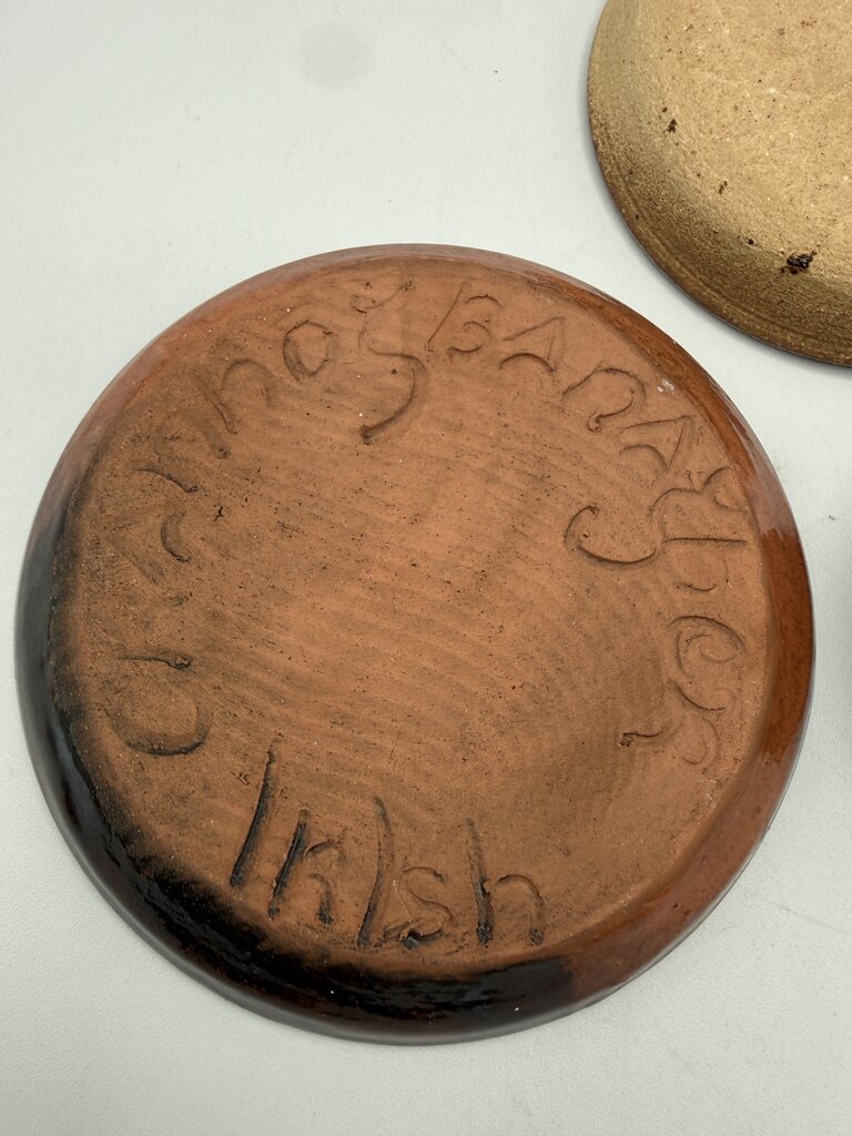 Crannog Banagher Irish Pottery Small Cup and Saucer Signed /ro