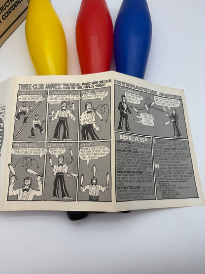 VTG Juggle Bugs Juggling Clubs by Professor Confidence in box /rb