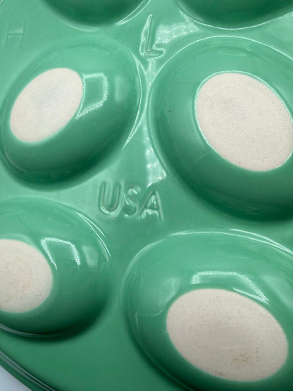 Retired Fiestaware Sea Mist Green Devil Egg Plate 13.25” /rb