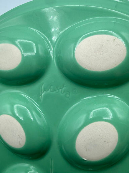 Retired Fiestaware Sea Mist Green Devil Egg Plate 13.25” /rb