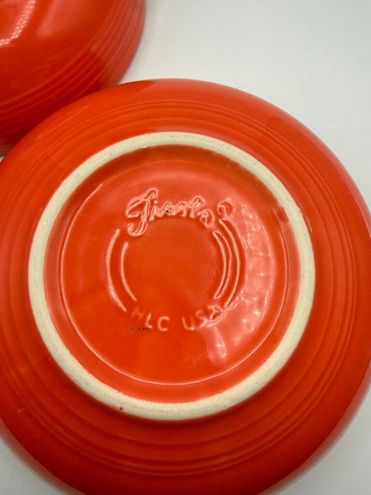 Fiestaware Poppy Orange Set of 2 Bistro Bowls 7” /rb