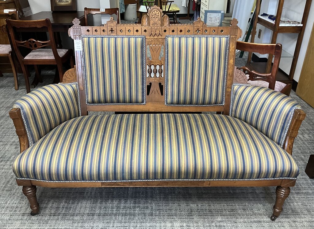 Eastlake Styled Carved Settee
