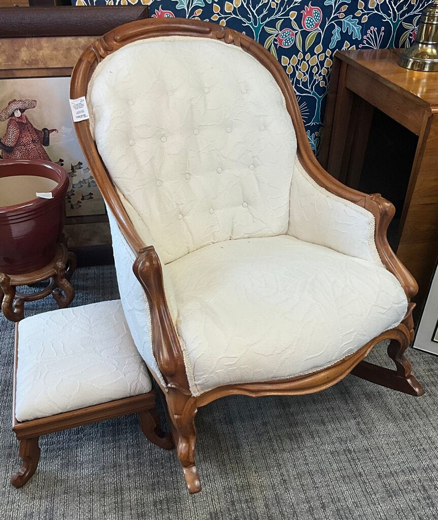 Victorian Antique Carved Rocking Chair