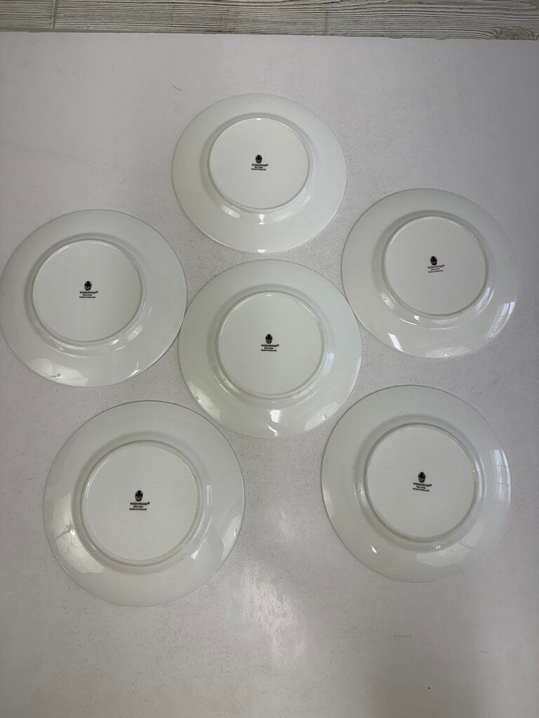 Wedgwood White Bone China Salad/Lunch Plates set of 6 /rb