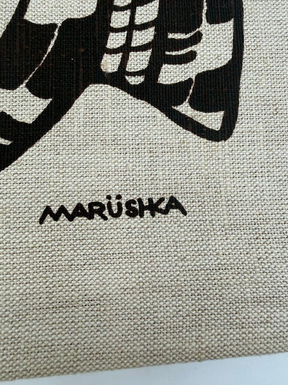 Marushka 13” x 13” Scallop Shell Textile Silk Screen Print /rw