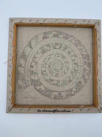Marushka 13” x 13” Scallop Shell Textile Silk Screen Print /rw