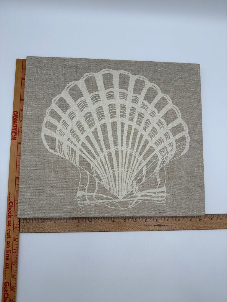 Marushka Textile Silk Screen Sea Shell Print 1979 16” x 14” /rw