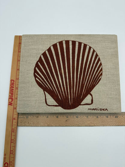 Marushka Scallop Sea Shell Textile Silk Screen Print 10” x 8” /rw