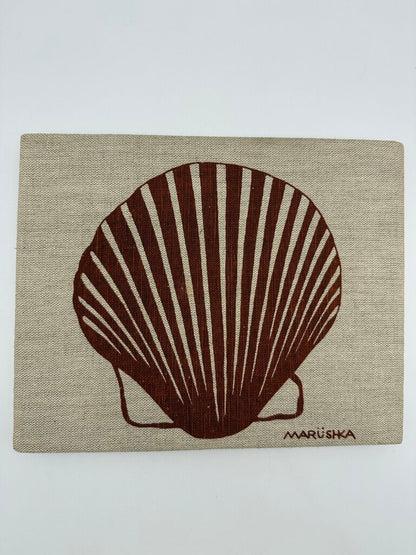 Marushka Scallop Sea Shell Textile Silk Screen Print 10” x 8” /rw