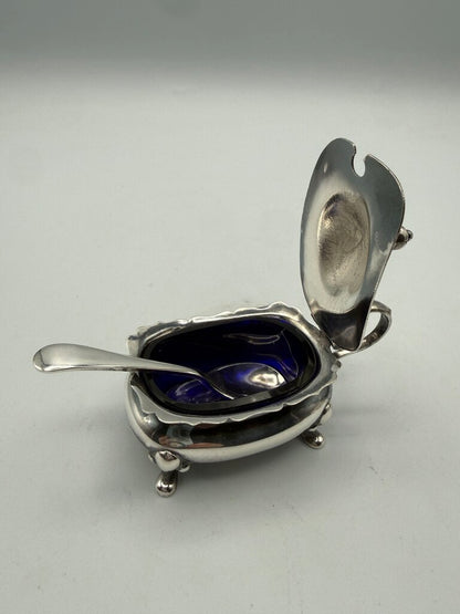 Estate lot of 6 Salt Cellars Nippon-Crystal-Silverplate /ro