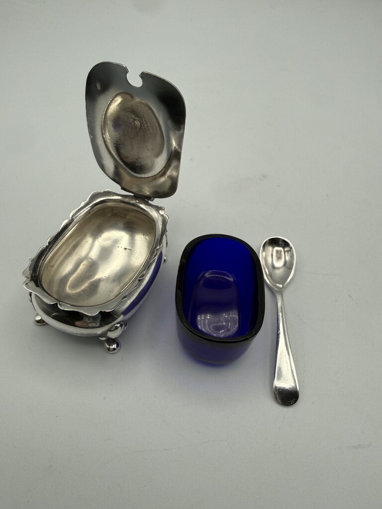 Estate lot of 6 Salt Cellars Nippon-Crystal-Silverplate /ro