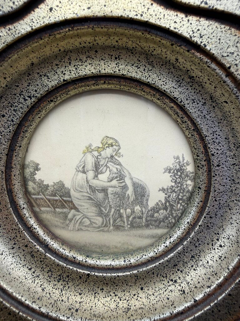 Set of 2 Framed Miniature Greek Themed Etchings /ro