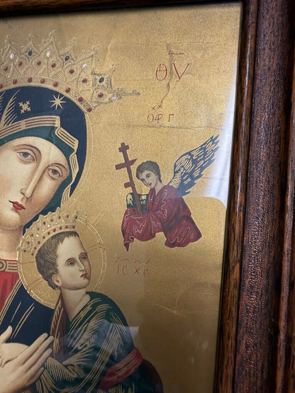 Mary Mother of Perpetual Help Framed Print 11” x 14” /ro