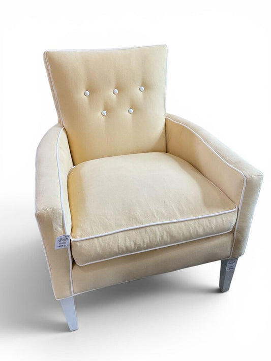 Robin Bruce Light Yellow Upholstered Accent Chair