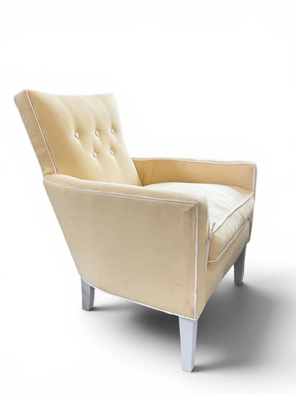 Robin Bruce Light Yellow Upholstered Accent Chair