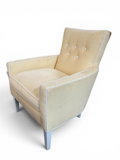Robin Bruce Light Yellow Upholstered Accent Chair
