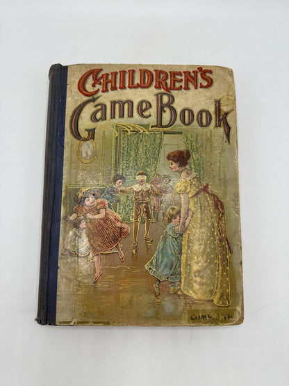 1902 Antique Children’s Game Book 240 Pages Illustrated /ro