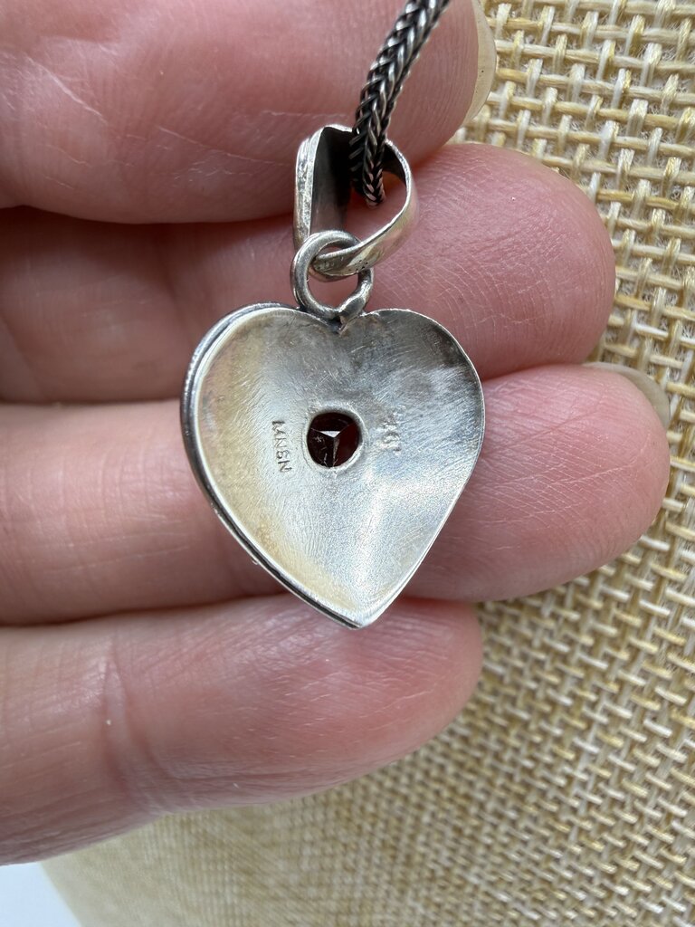 Retired Brighton Love Your Heart Crystal Heart Necklace 18” /ro