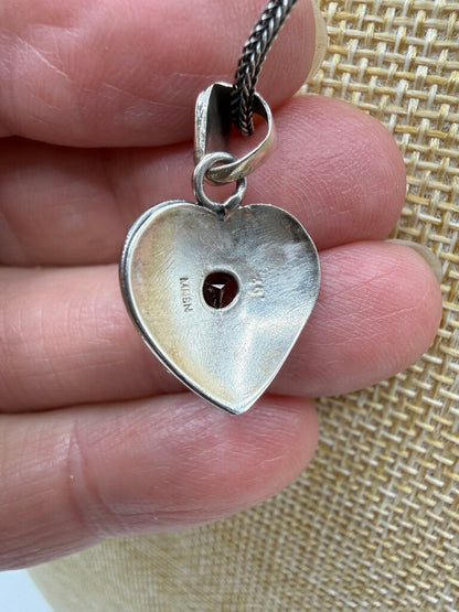 Retired Brighton Love Your Heart Crystal Heart Necklace 18” /ro