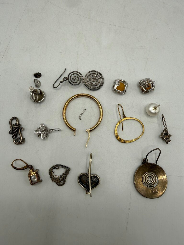 Estate Sterling Silver Scrap Jewelry /ro