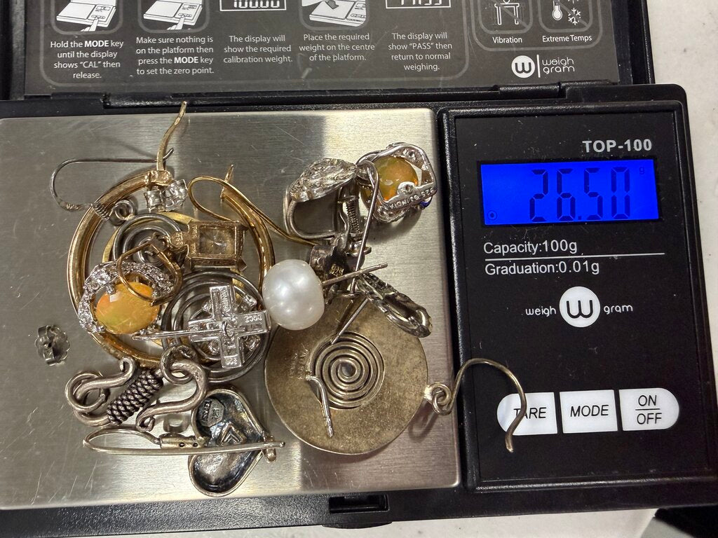 Estate Sterling Silver Scrap Jewelry /ro