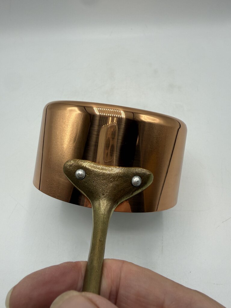 Small French Copper Cooking Pot 5” Clean /rw