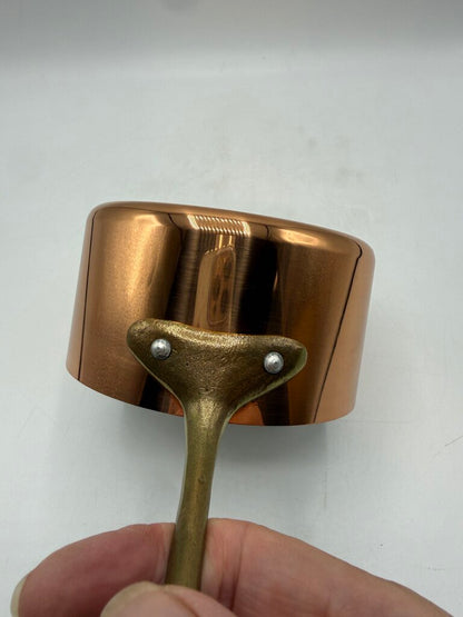 Small French Copper Cooking Pot 5” Clean /rw