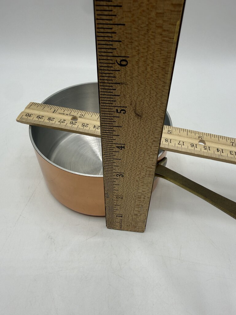 Small French Copper Cooking Pot 5” Clean /rw