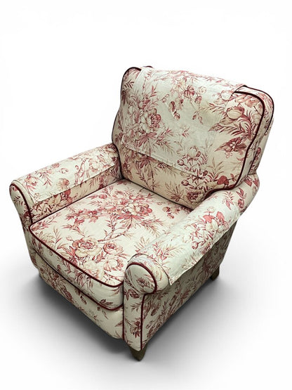 Printed Arm Chair W/ Ottoman