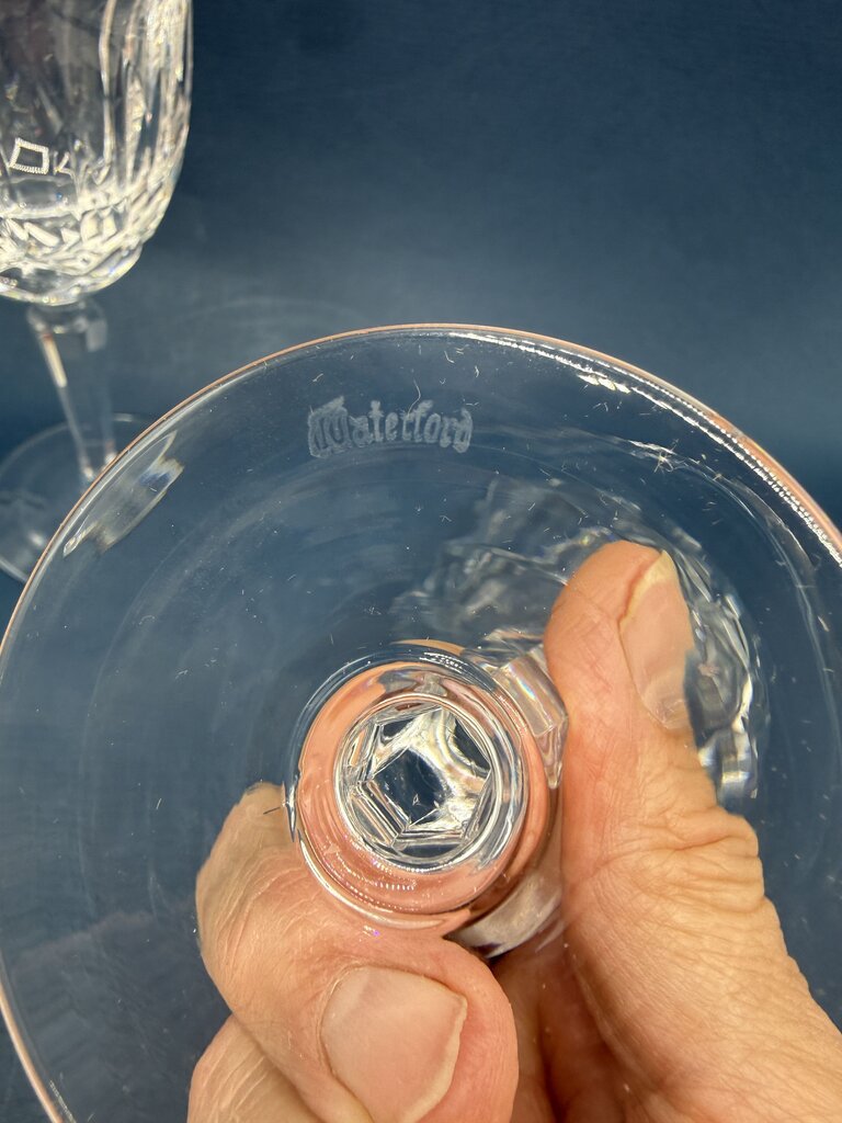 Waterford Clear Crystal Kildare Claret Wine Glasses set of 2 /roh