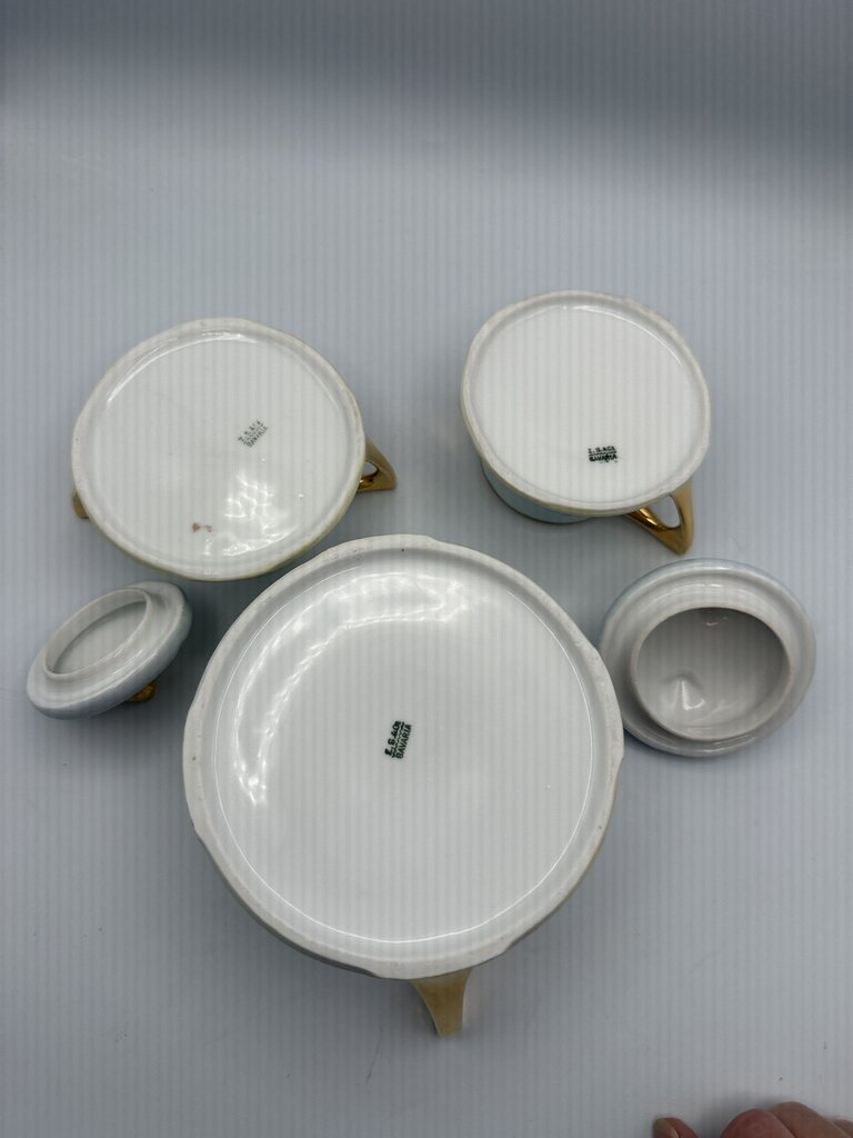 Antique Z.S. & Co. Bavaria Porcelain 5 pc. Tea Set Violets /ro