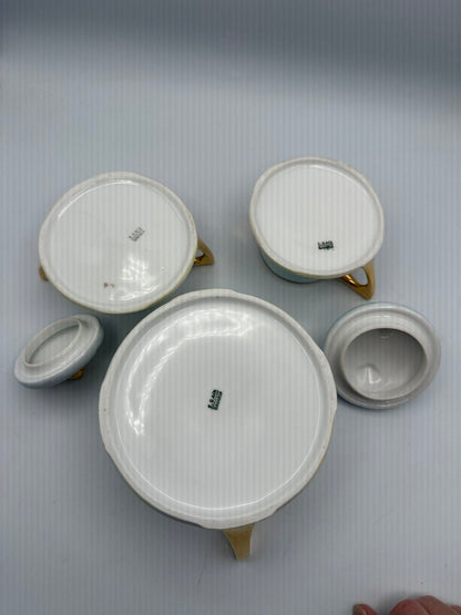 Antique Z.S. & Co. Bavaria Porcelain 5 pc. Tea Set Violets /ro