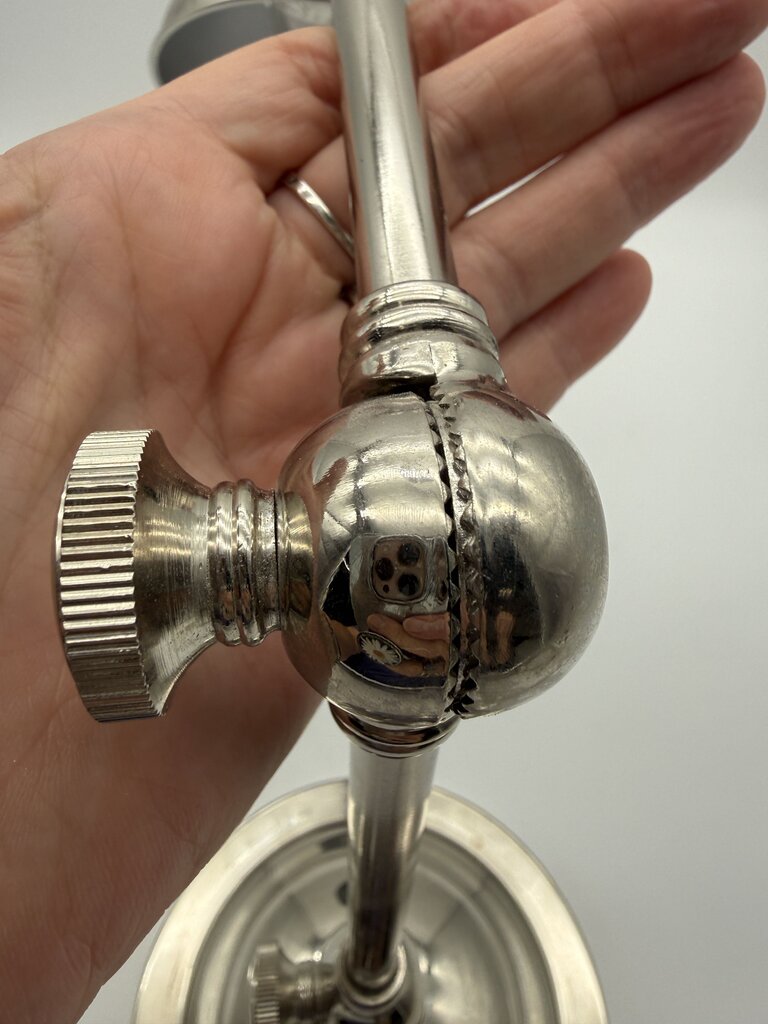 Chrome Adjustable Table Lamp Weighted Base /rw