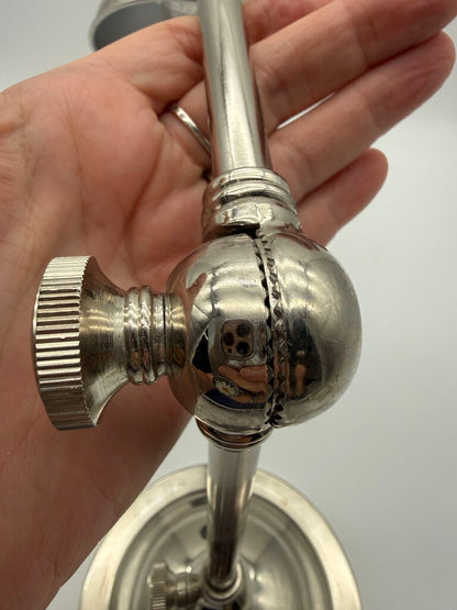 Chrome Adjustable Table Lamp Weighted Base /rw