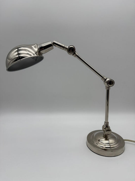 Chrome Adjustable Table Lamp Weighted Base /rw
