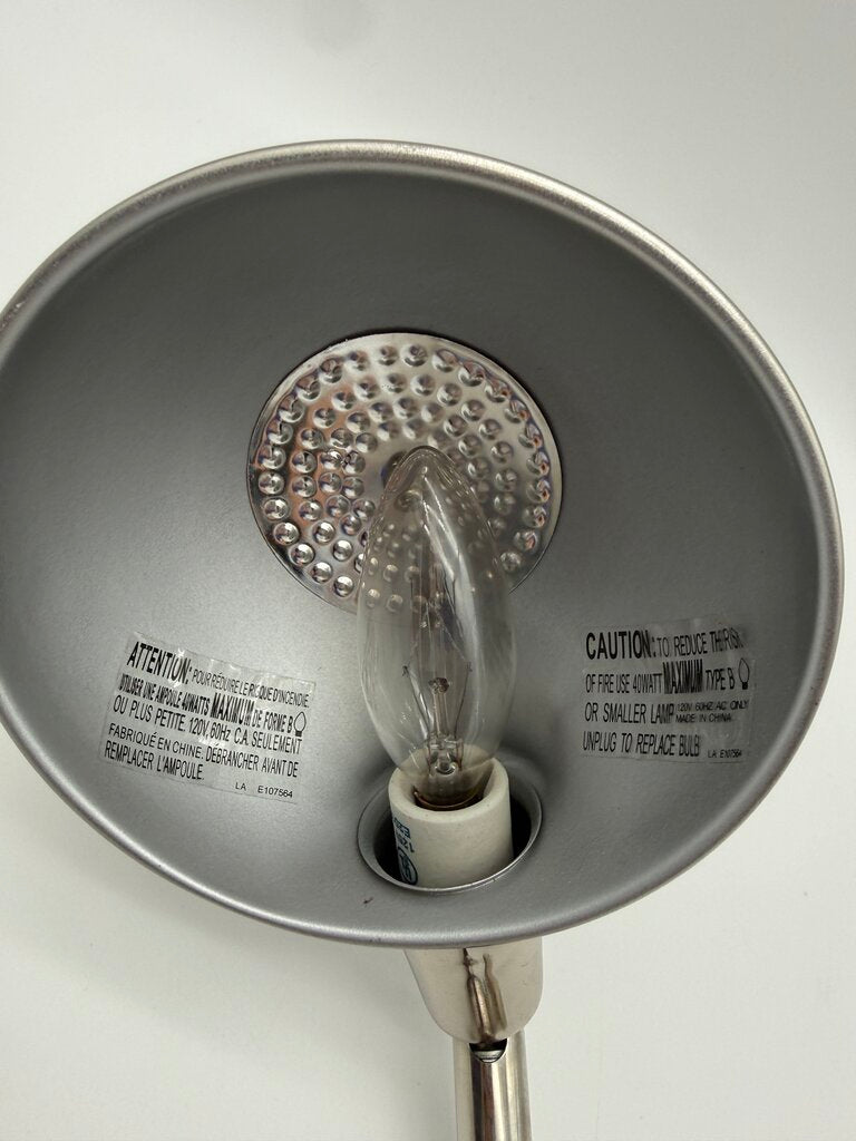 Chrome Adjustable Table Lamp Weighted Base /rw