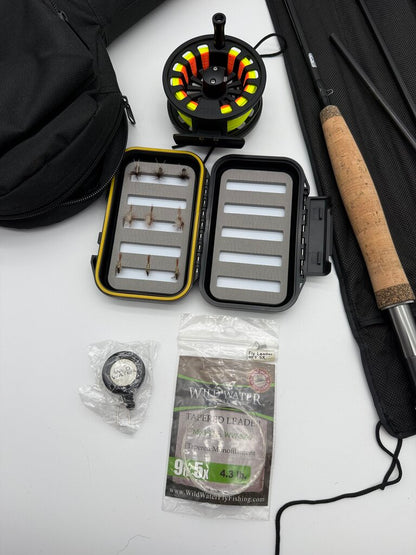 Wild Water Standard Fly Fishing Kit FWT Rod 9 Foot 7 pc /rw