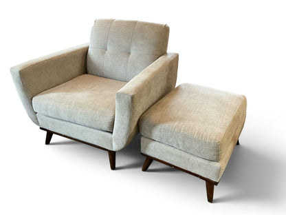 Modern Arm Chair W/Ottoman
